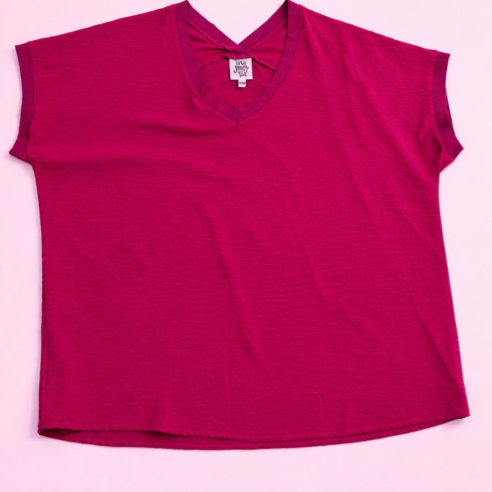 Ivy Jane Magenta V-Neck Top